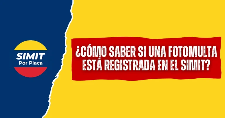 ¿Cómo saber si una fotomulta está registrada en el SIMIT?