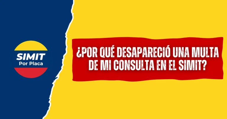 ¿Por qué Desapareció Una Multa de mi Consulta en el SIMIT?